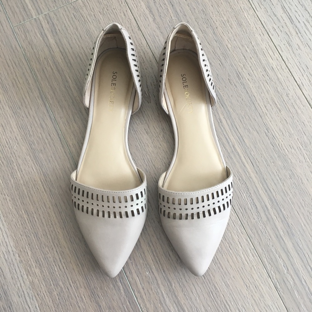 Sole Society Taupe Flats